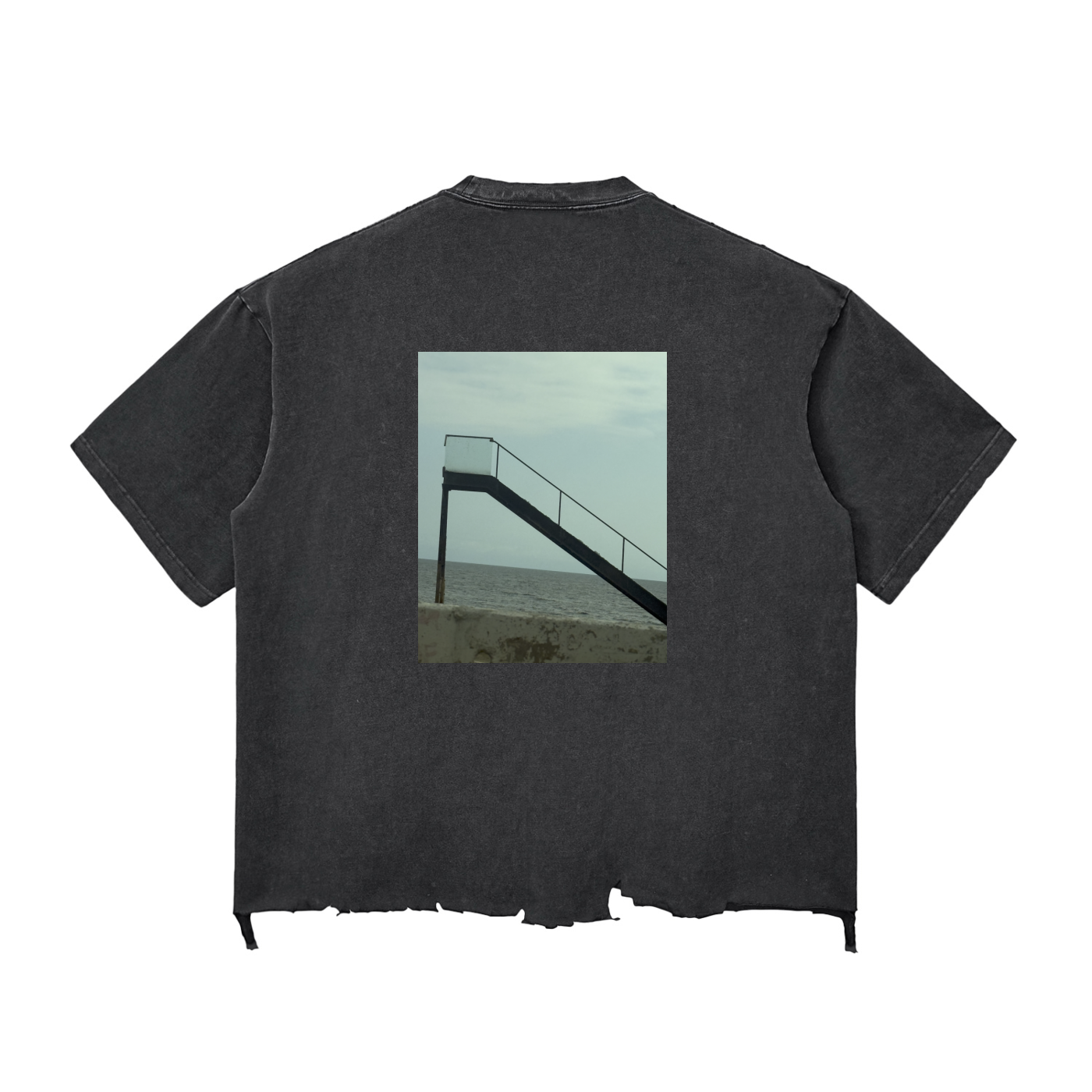 SN0W WASH GSM FRAYED TEE